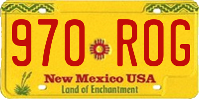 NM license plate 970ROG