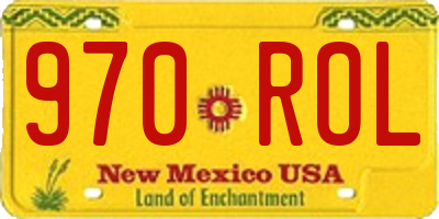 NM license plate 970ROL