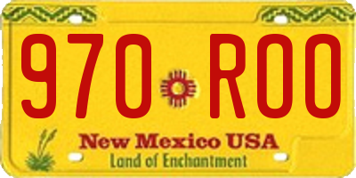 NM license plate 970ROO
