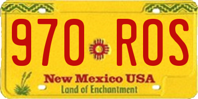 NM license plate 970ROS