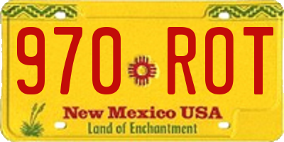 NM license plate 970ROT