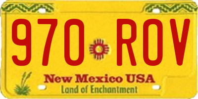 NM license plate 970ROV
