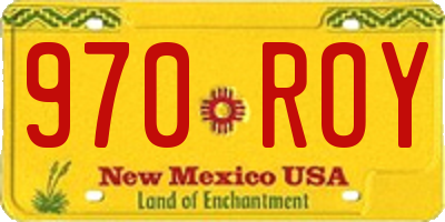 NM license plate 970ROY