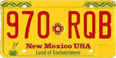 NM license plate 970RQB