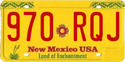 NM license plate 970RQJ