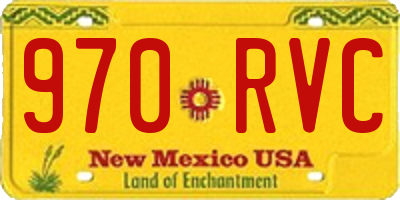 NM license plate 970RVC