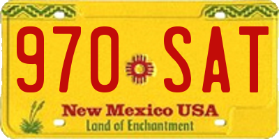 NM license plate 970SAT