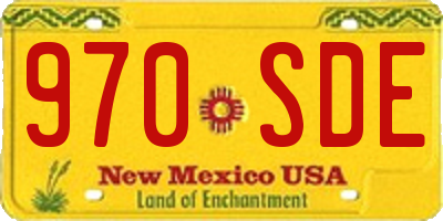 NM license plate 970SDE