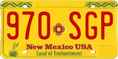 NM license plate 970SGP