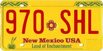 NM license plate 970SHL