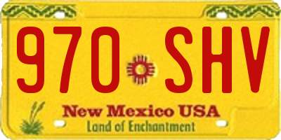 NM license plate 970SHV