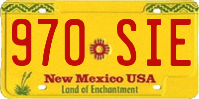 NM license plate 970SIE