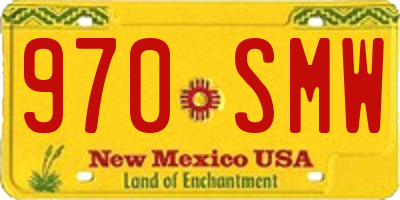 NM license plate 970SMW