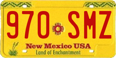NM license plate 970SMZ