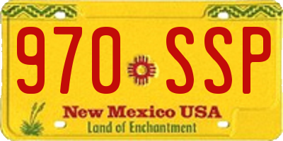 NM license plate 970SSP