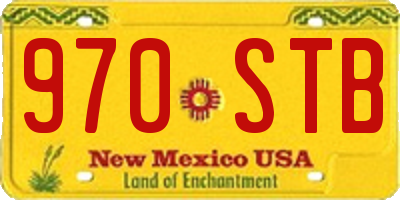 NM license plate 970STB