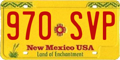 NM license plate 970SVP