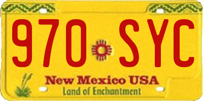 NM license plate 970SYC