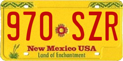 NM license plate 970SZR
