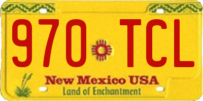 NM license plate 970TCL