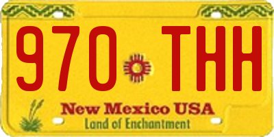 NM license plate 970THH