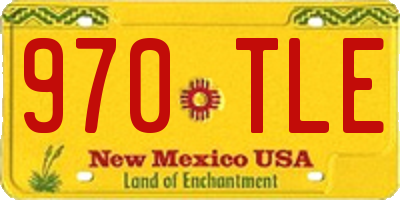 NM license plate 970TLE