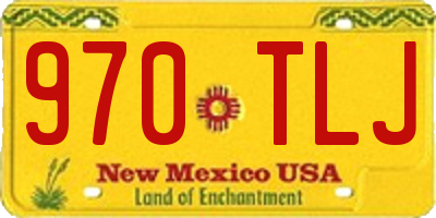 NM license plate 970TLJ