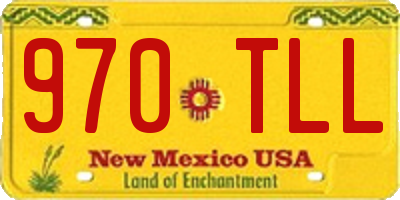 NM license plate 970TLL