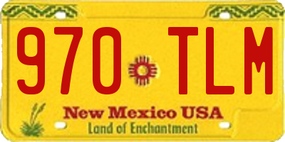 NM license plate 970TLM