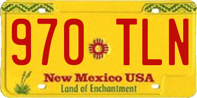 NM license plate 970TLN
