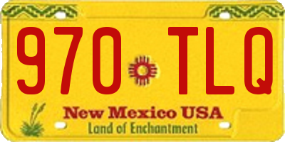 NM license plate 970TLQ
