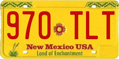NM license plate 970TLT