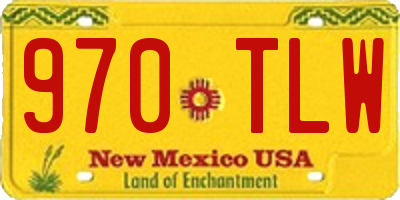 NM license plate 970TLW