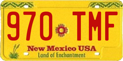 NM license plate 970TMF