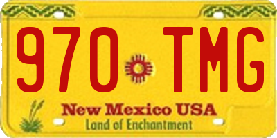 NM license plate 970TMG