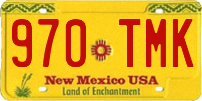 NM license plate 970TMK