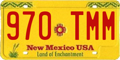 NM license plate 970TMM