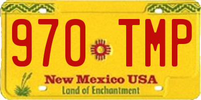 NM license plate 970TMP