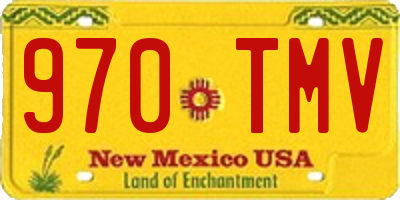 NM license plate 970TMV
