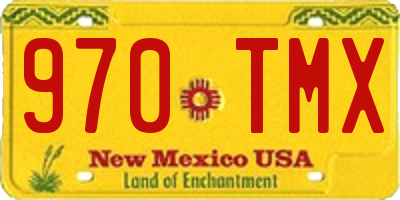 NM license plate 970TMX