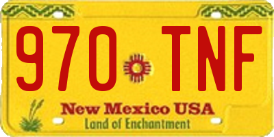 NM license plate 970TNF