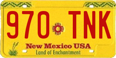 NM license plate 970TNK