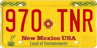 NM license plate 970TNR
