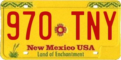 NM license plate 970TNY