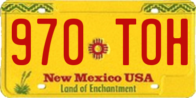 NM license plate 970TOH