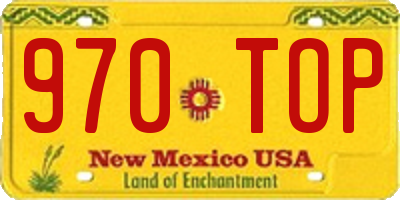 NM license plate 970TOP
