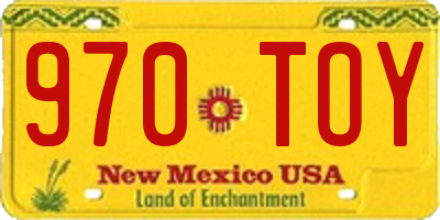 NM license plate 970TOY