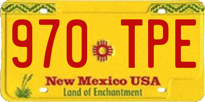 NM license plate 970TPE