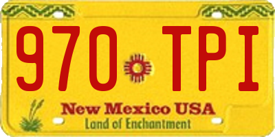 NM license plate 970TPI