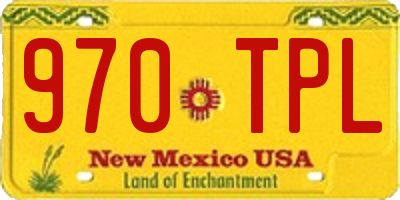 NM license plate 970TPL